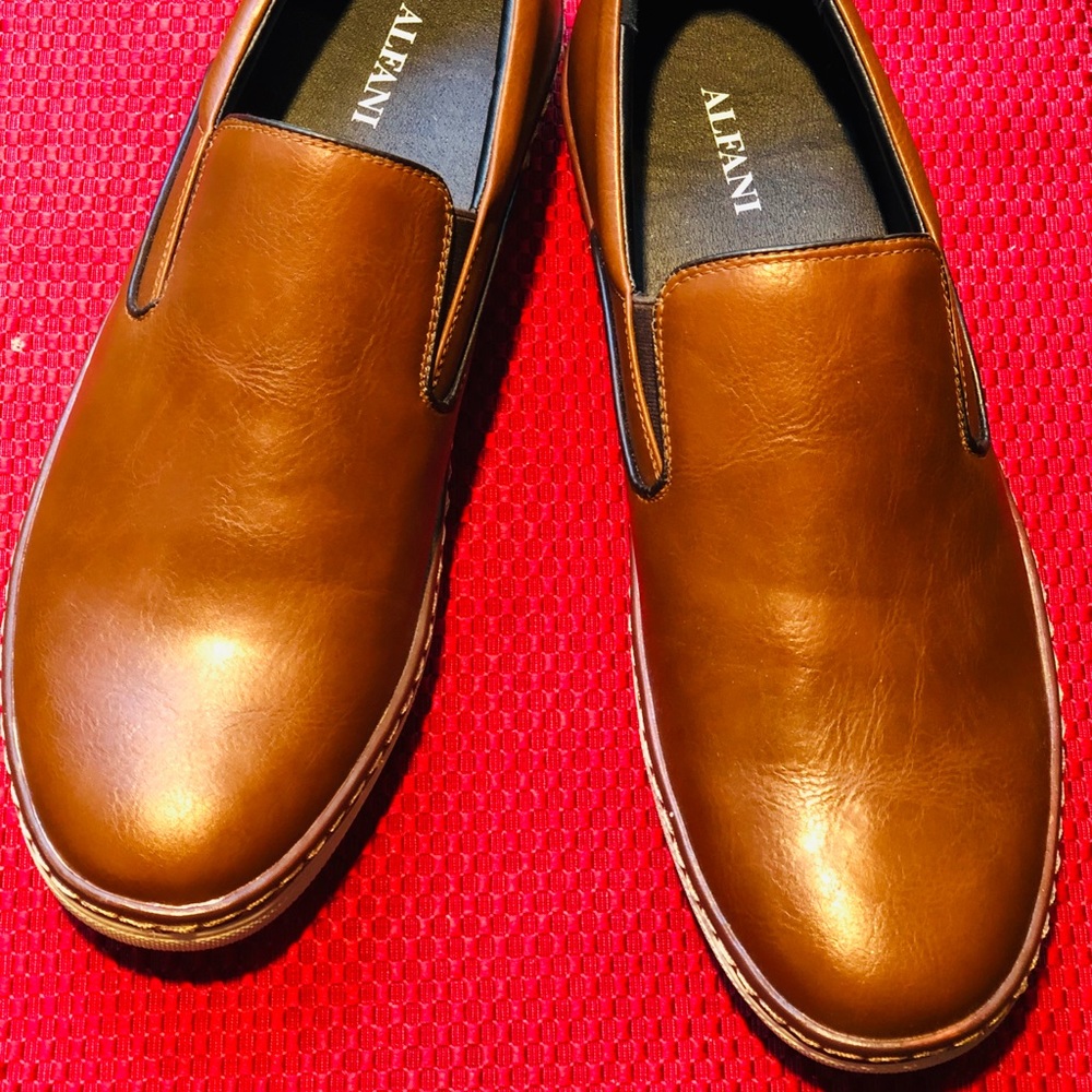 Alfani men leather moccasins shoes